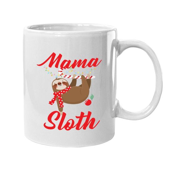 Sloth Christmas Family Matching Mama Coffee Mug