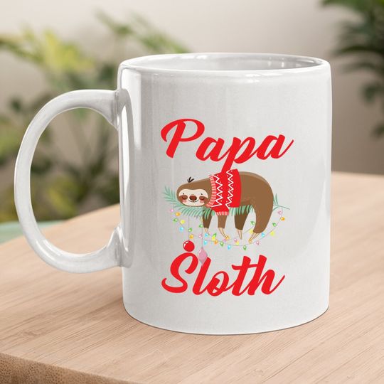 Sloth Christmas Family Matching Papa Coffee Mug