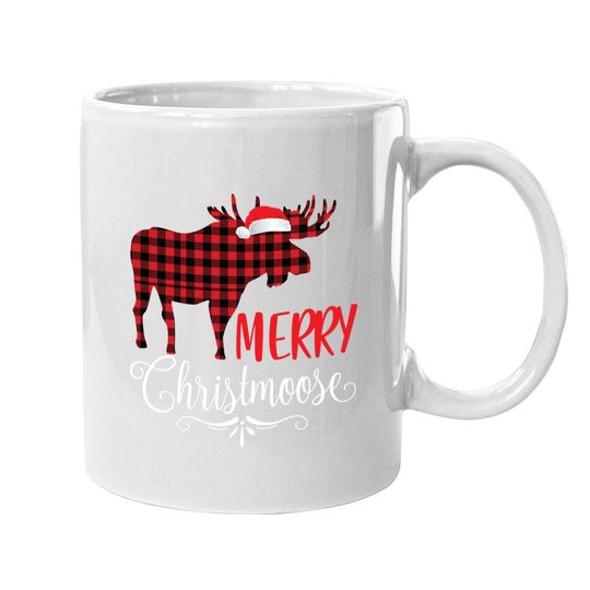 Merry Christmoose Family Christmas Pajamas Plain Moose Coffee Mug