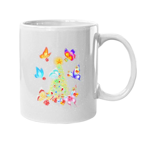 Butterfly Christmas Tree Coffee Mug