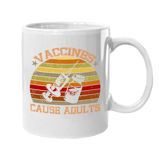 Ultrabasic Vintage Coffee. mug Retro Vaccines Cause Adults - Funny Doctor Nurse Science Humor Mug Coffee. mug
