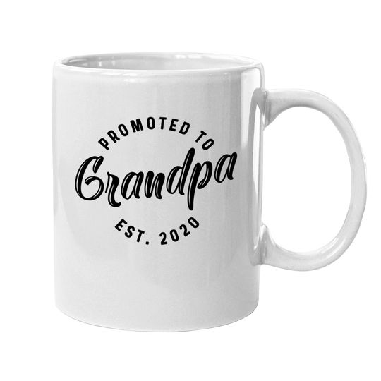 Promoted To Grandpa Est 2020 Coffee.  mug Best Funny Novelty Gift Fathers Day