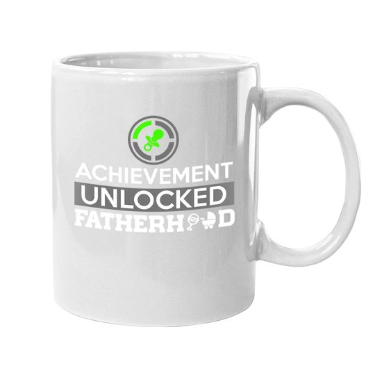 Coffee.  mug Achievement Unlocked Fatherhood