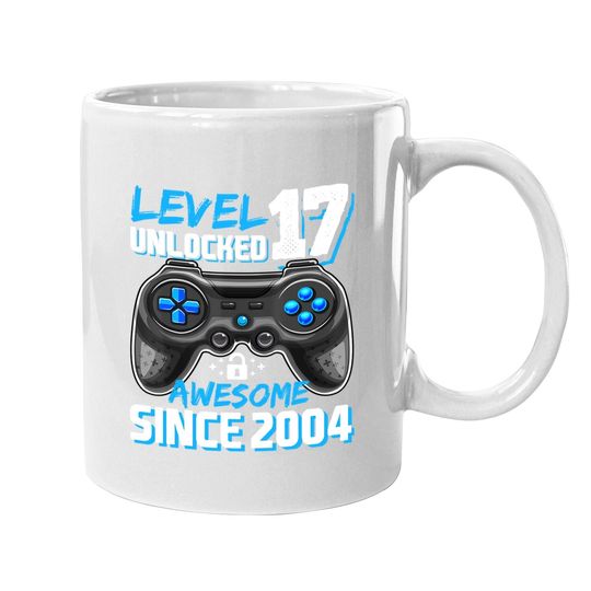 Level 17 Unlocked Awesome 2004 Video Game 17th Birthday Coffee.  mug