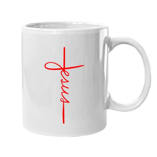 Cool Jesus Cross Gift For Funny Christian Faith Coffee.  mug