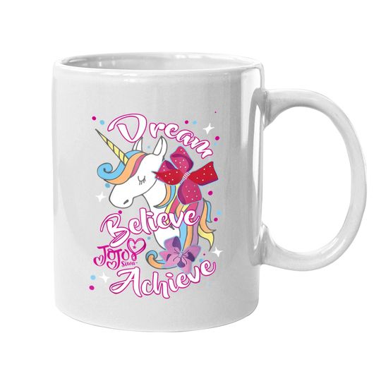 Dream Believe Achieve Unicorn Graphic Coffee.  mug