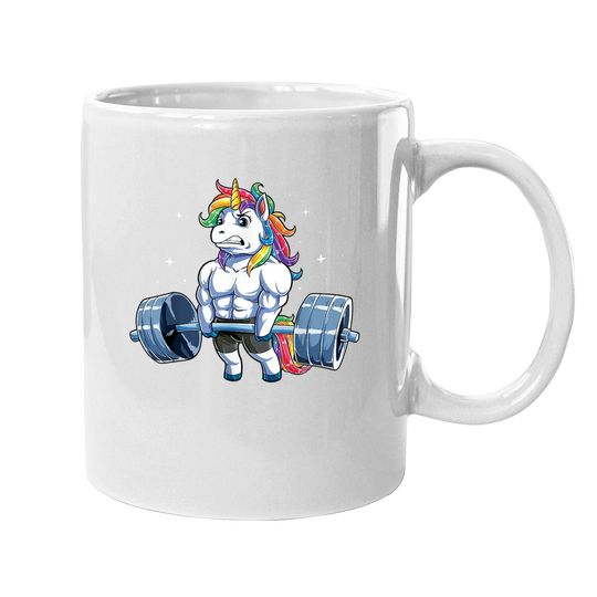 Unicorn Weightlifting Coffee. mug Deadlift Fitness Gym Mug