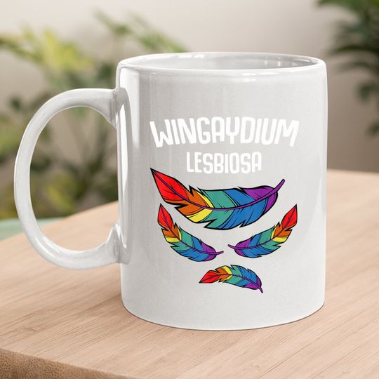 Lgbt Pride 2021 Funny Lesbian Love Wingaydium Lesbiosa Gift Coffee.  mug