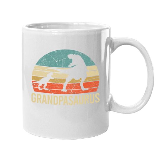 Grandpa Dinosaur 1 Grandson Christmas Gift Father's Day Coffee.  mug