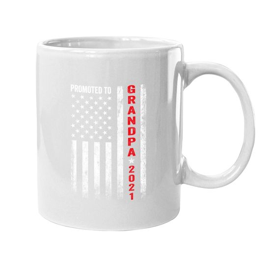 Promoted To Grandpa 2021 For First Time Fathers New Dad Gift Coffee.  mug