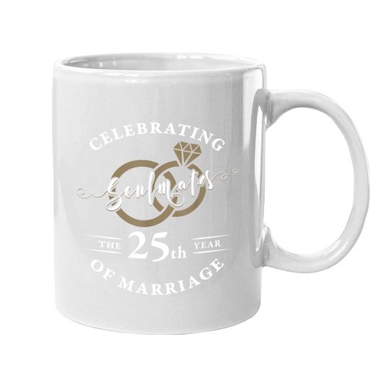 25th Wedding Anniversary Soulmates 25 Years Of Marriage Coffee.  mug