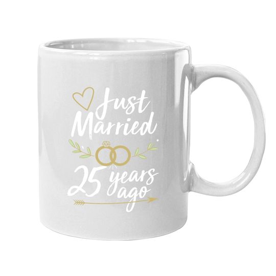 Just Married 25 Years Ago 25th Wedding Anniversary Coffee.  mug