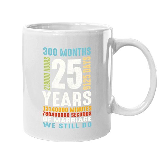 25 Years Wedding Anniversary Costume Couple Matching Coffee.  mug