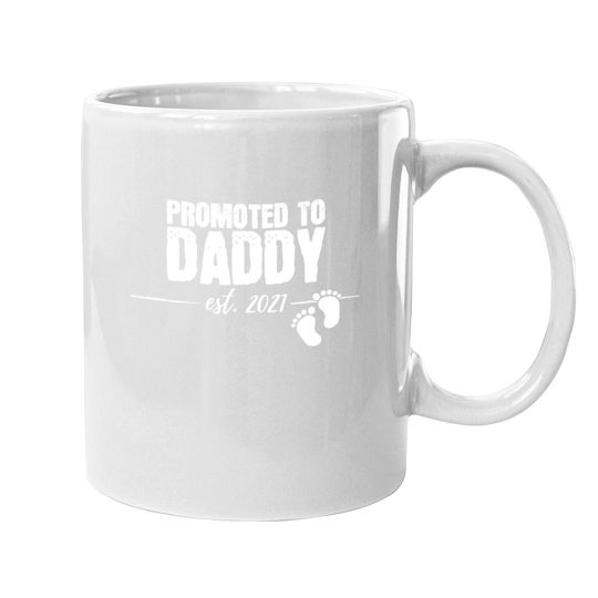 Promoted To Daddy 2021 Soon To Be Dad Husband Gift Coffee  mug
