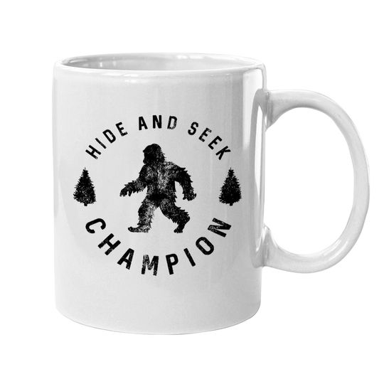 Hide And Seek Champion Coffee mug Funny Bigfoot Mug Humor Cool Graphic Print
