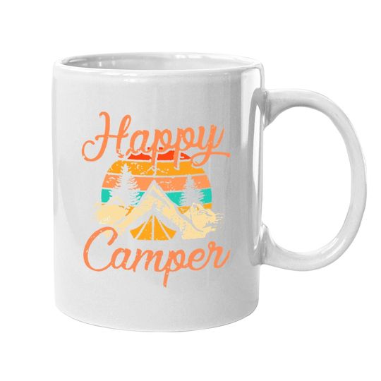 Happy Camper Mug Coffee Mug Funny Cute Camper Mug Coffee Mug For Camper Mug Coffee Mug Graphic Letter Print Mug Coffee Mug