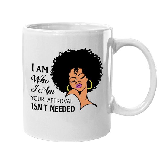 Black Queen Lady Curly Natural Afro African American Ladies Coffee Mug