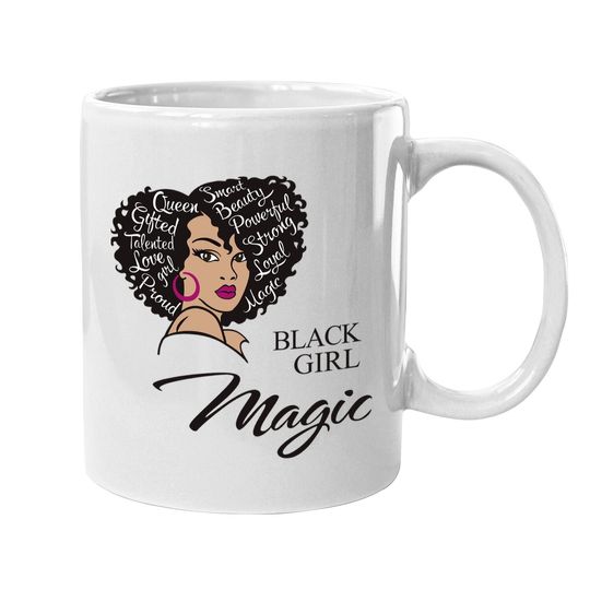 Black Girl Magic Coffee Mug For Melanin Afro Woman Mug Black Girl Mug Afro Queen Black Pride Short Sleeve Tops