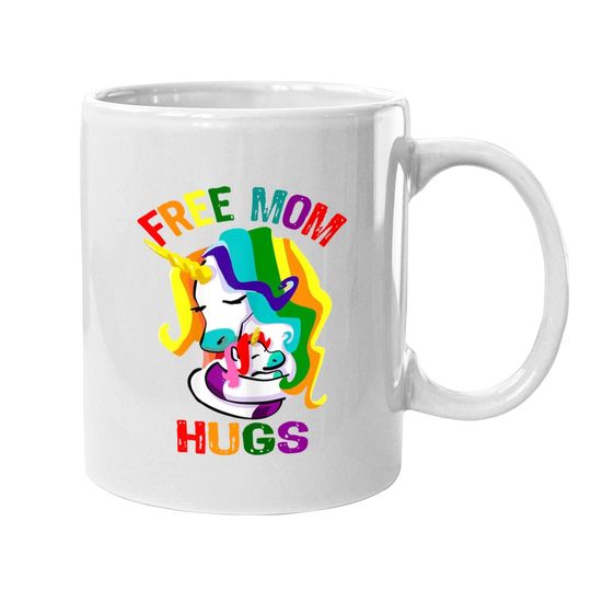 Free Mom Hugs Lgbt Gay Pride Coffee Mug