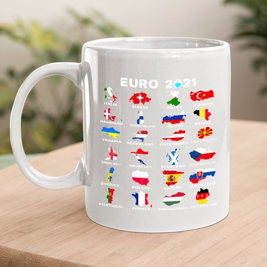 Euro 2021 Coffee Mug All Countries Participating In Euro