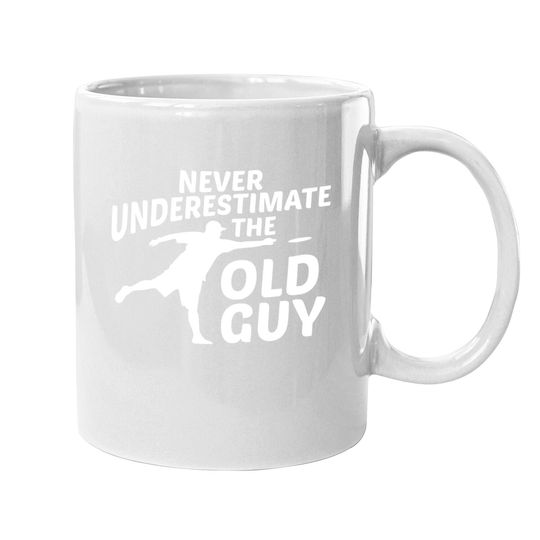 Never Underestimate The Old Guy Funny Disc Golf Designs Coffee Mug