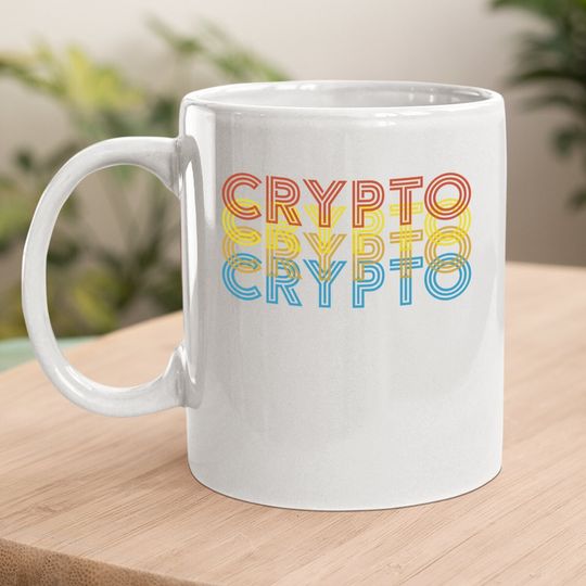 Vintage Cool Crypto Bitcoin Blockchain Retro Coffee Mug