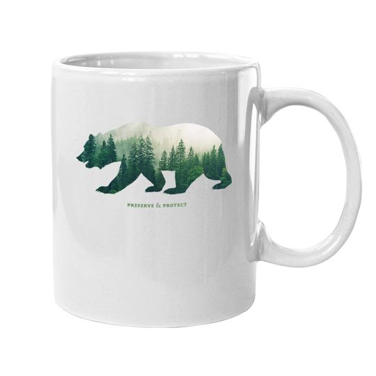 Preserve & Protect Coffee Mug Vintage National Park Bear Coffee Mug