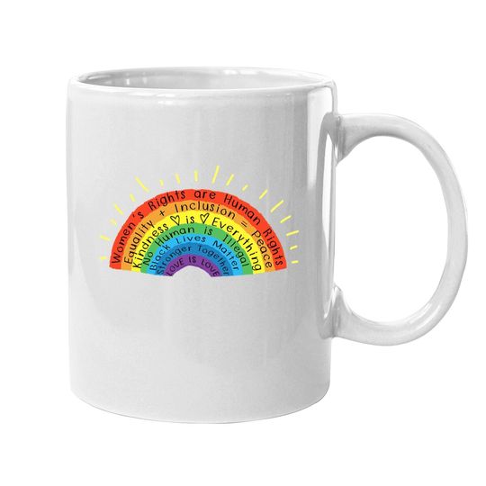 Gay Pride Human Rights Black Lives Matter Love Is Love Coffee Mug