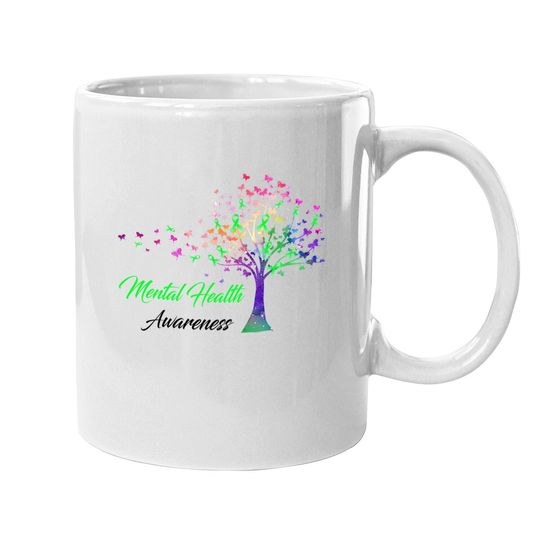 Tree Ribbon Mental Health Awareness Coffee Mug