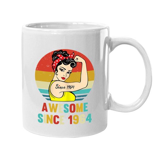 Vintage 57th Birthday 1964 Gift For 57 Year Old Woman Coffee Mug