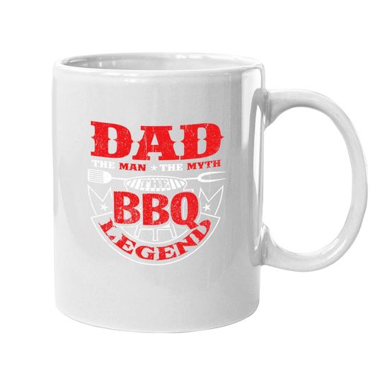 The Man The Myth The Bbq The Legend Smoker Grillin Dad Gifts Coffee Mug