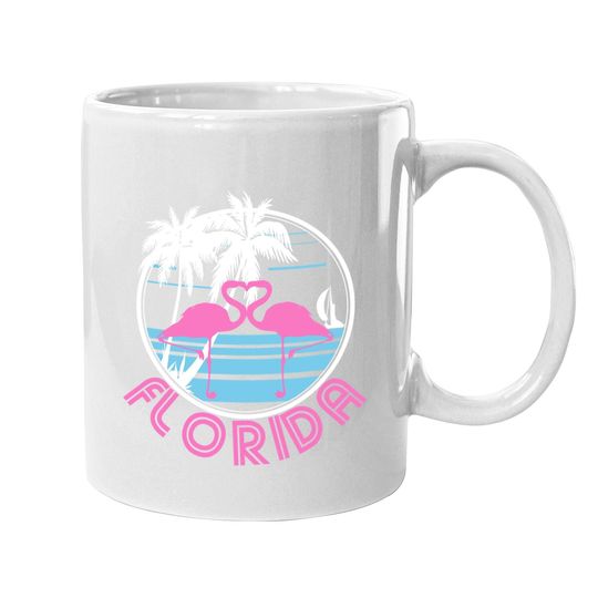 Florida Strong Coffee Mug Pink Flamingo Heart
