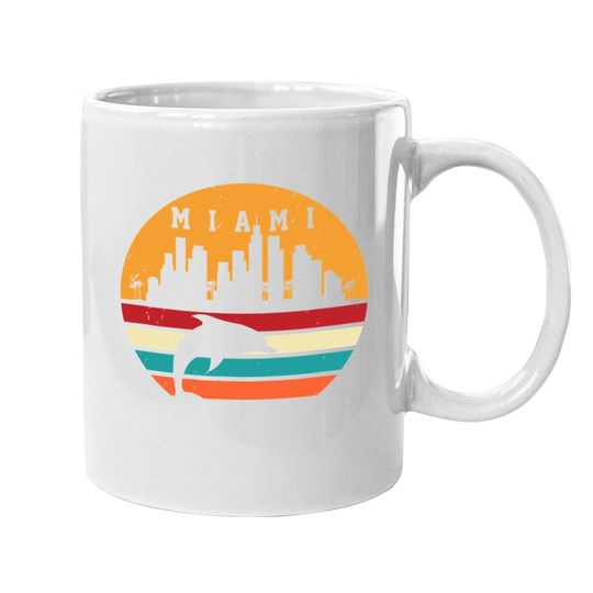 Miami Coffee Mug 80s Dolphin