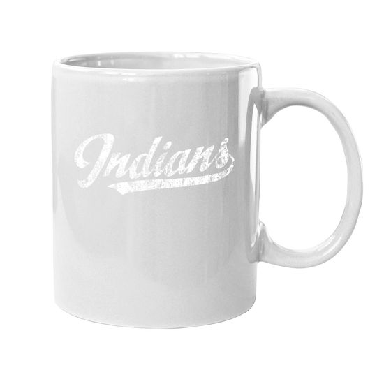 Indians Mascot Coffee Mug Vintage Sports Name Mug Design