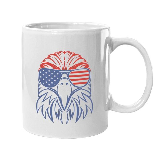 American Bald Eagle Usa Flag Coffee Mug 4th Of July Eagle Usa Coffee Mug
