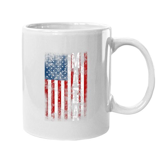 Vintage Grunge Maga American Flag Lover Coffee Mug