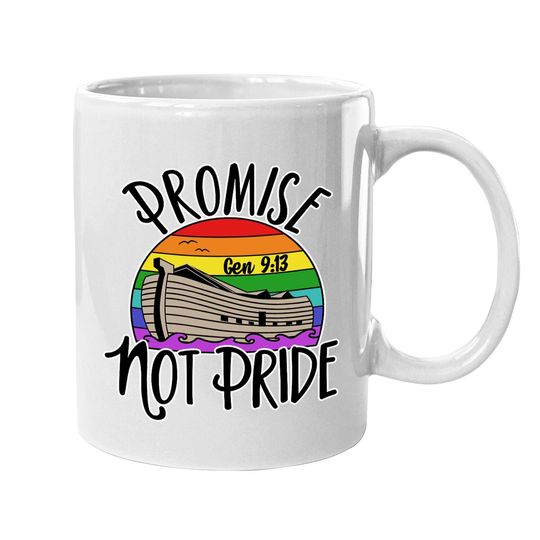 Noah's Ark Genesis 9:13 Rainbow God's Promise Not Pride Coffee Mug
