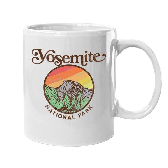 Yosemite National Park Vintage Style Retro 80s Graphic Premium Coffee Mug