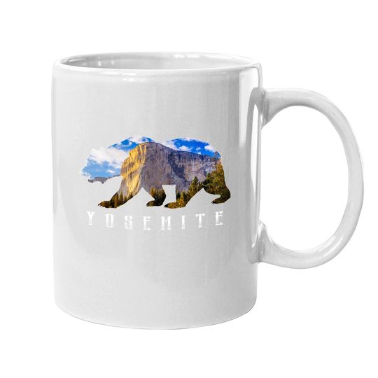 California Bear With Yosemite National Park Image Souvenir Coffee Mug