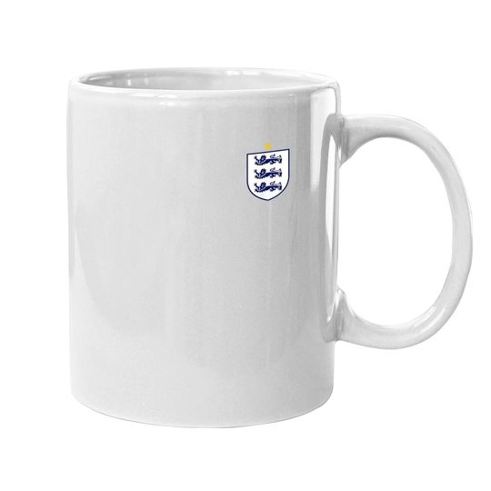 England Three Heraldic Lions Crest Football Coffee Mug