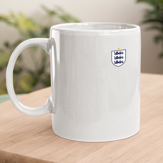 England Three Heraldic Lions Crest Football Coffee Mug