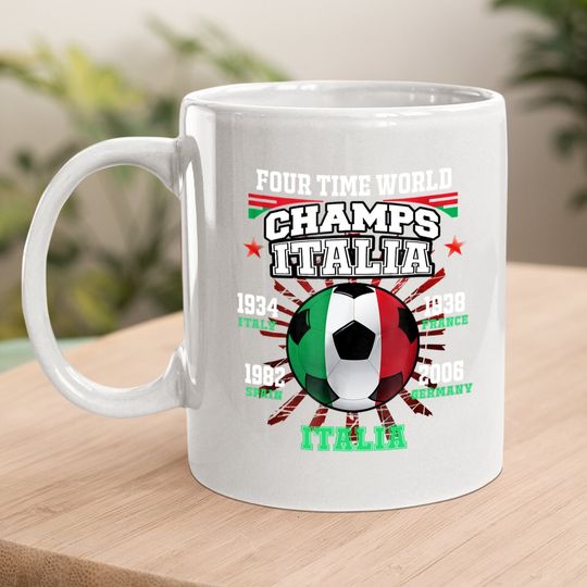 Italy Football Coffee Mug With Cup Years For Fans