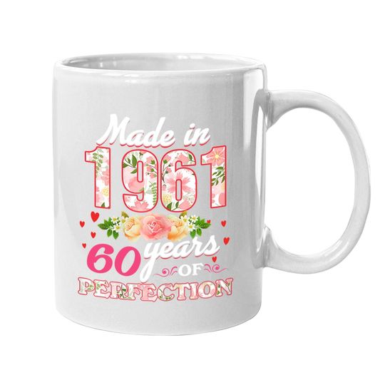 Made In 1961 Design 60 Years Old 60th Birthday Coffee Mug