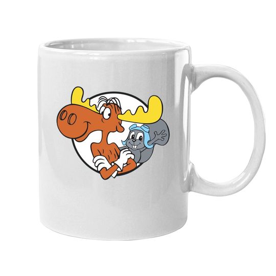 Rocky And Bullwinkle Coffee Mug You Can Count On Bullwinkle And Me Coffee Mug