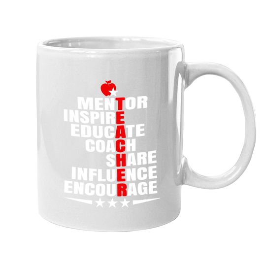 Teacher Mentor Inspire Educate Coffee Mug