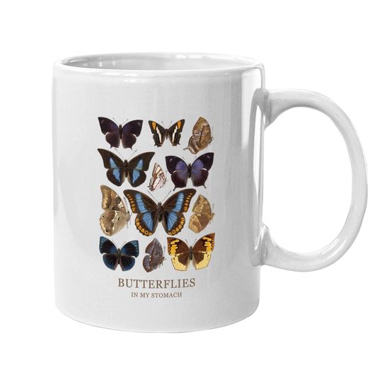 Meladyan Women’s Butterfly Printed Graphic Loose Mug Short Sleeve Round Neck Loose Coffee Mug Tops