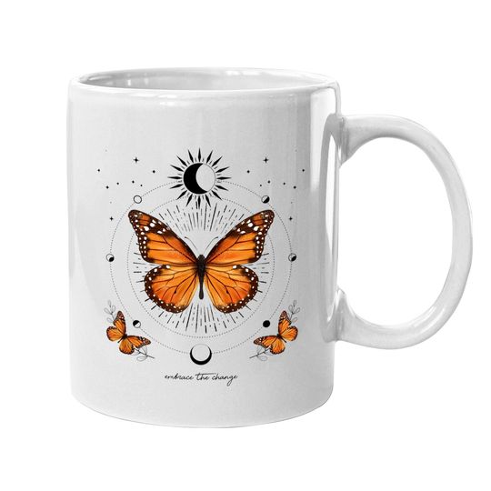Monarch Butterfly Celestial Butterfly Sun Moon Phase Gift Coffee Mug