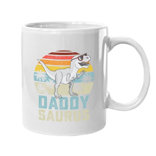 Daddysaurus T Rex Dinosaur Daddy Saurus Coffee Mug
