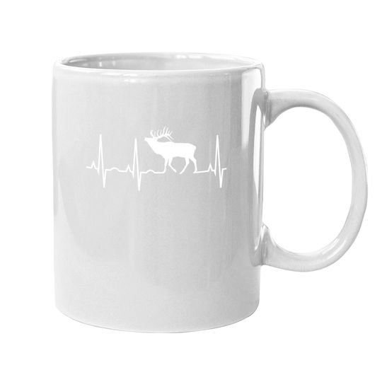 Elk Heartbeat Coffee Mug - Best Elk Lover Coffee Mug
