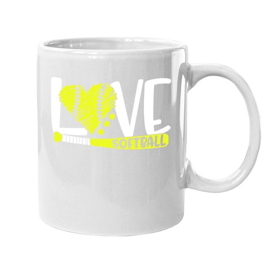 Softball Graphic Saying Coffee Mug For Mugn Girls And Coffee Mug